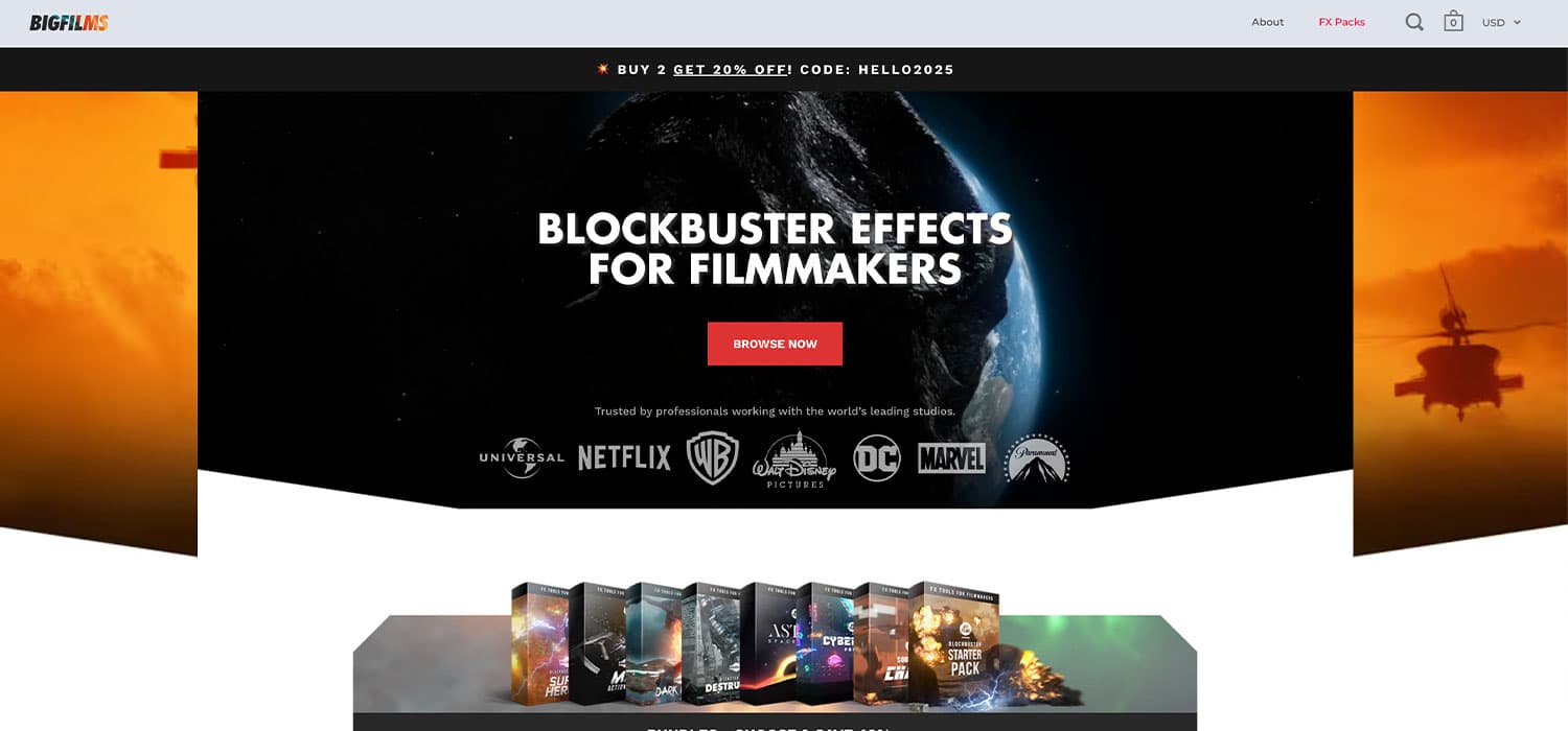 BIGFILMS website screenshot