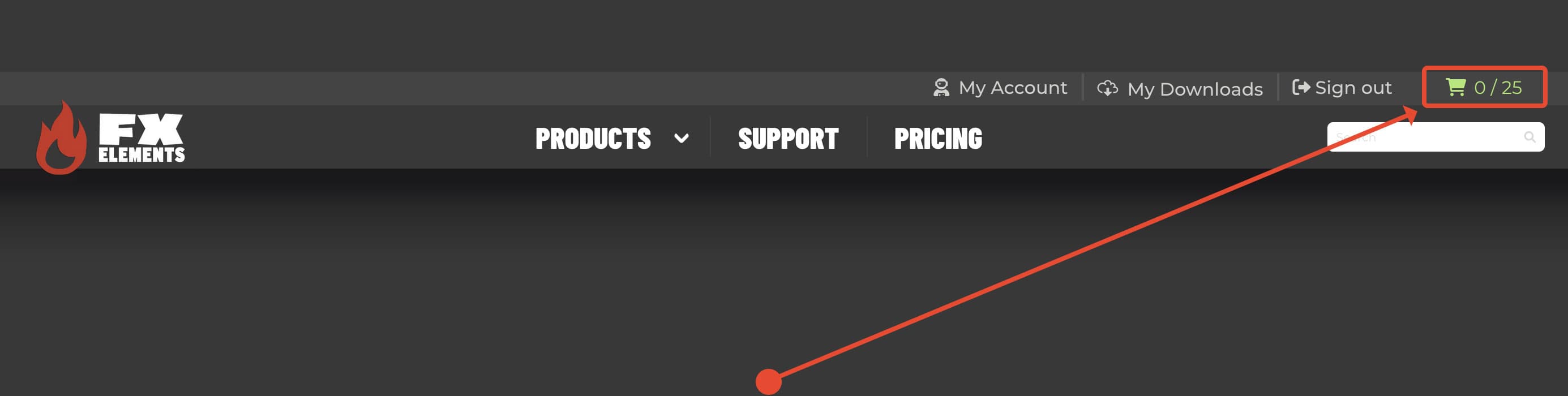 website UI demonstrating the user's available credit