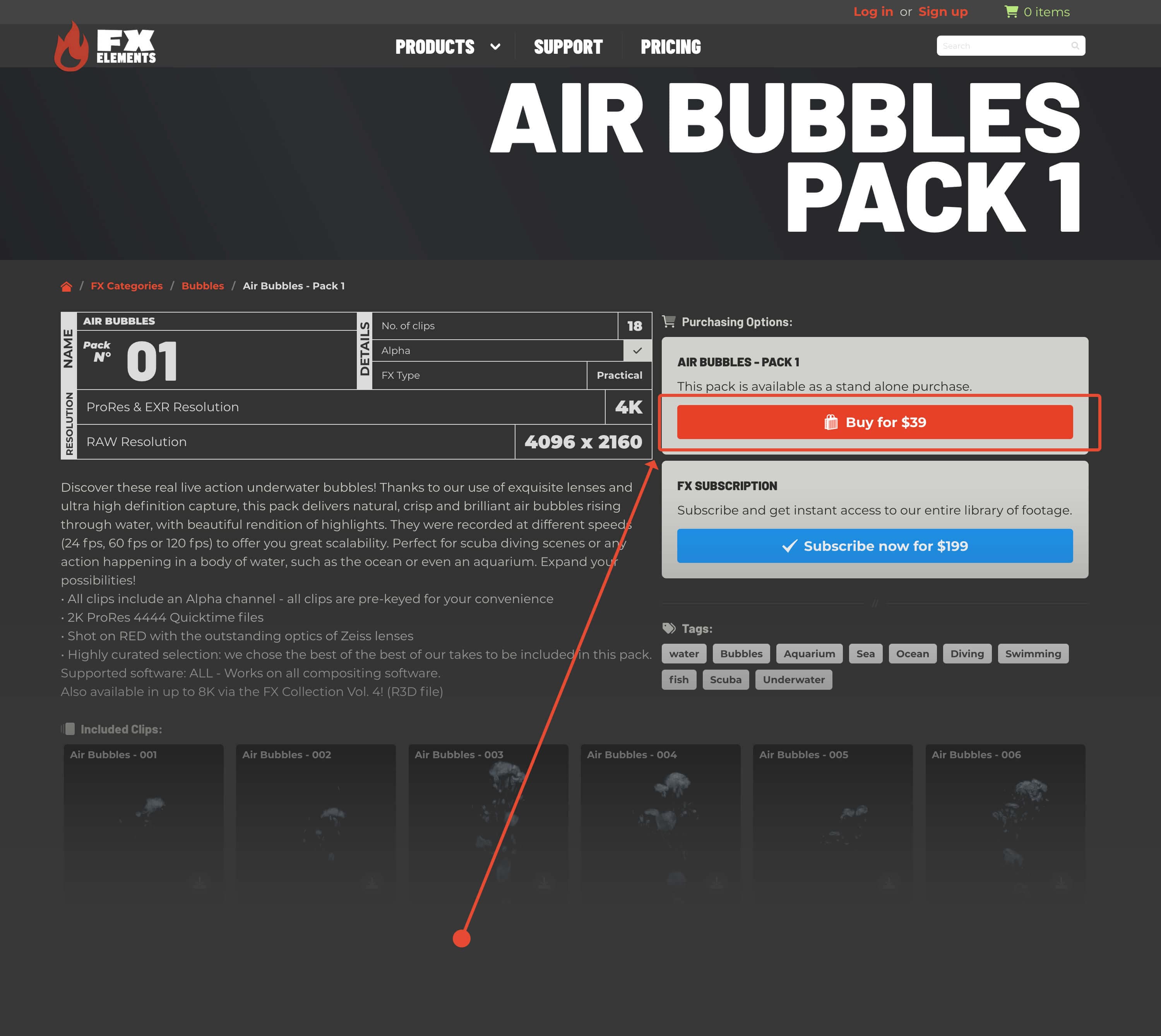 product page buy button illustration