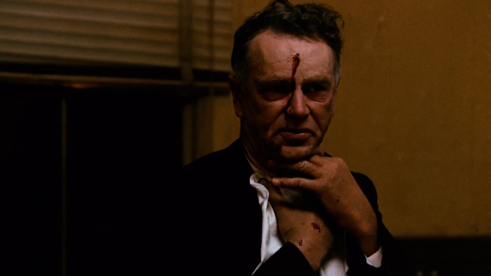 man with gunshot wound to the head